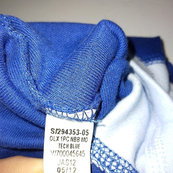 L@@K! NWT OLD NAVY Blue "I LOVE MY PAPA(W)" 6-12mo. Long Sleeve Romper Outfit - Picture 12 of 15